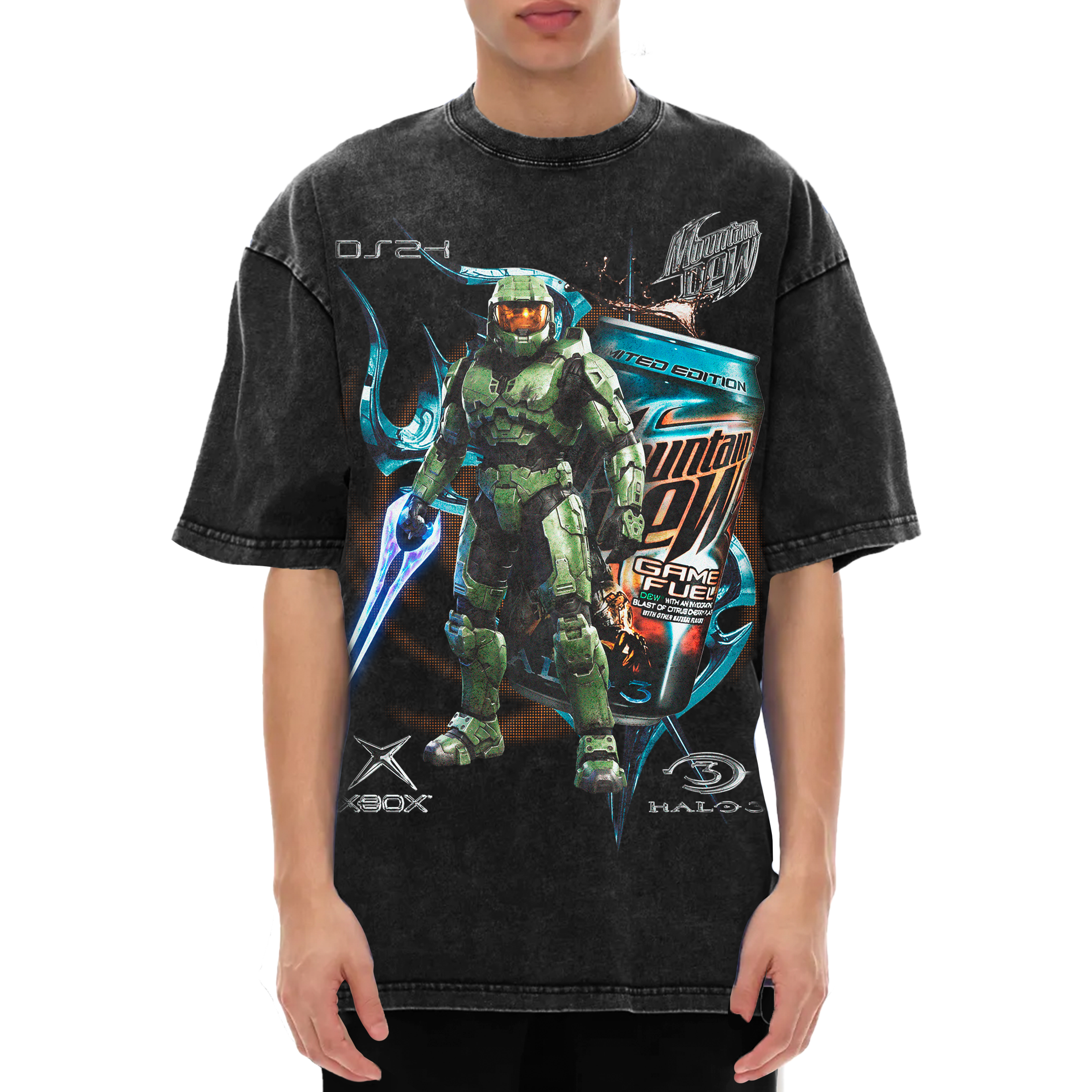 MASTER CHIEF X MOUNTAIN DEW SHIRT