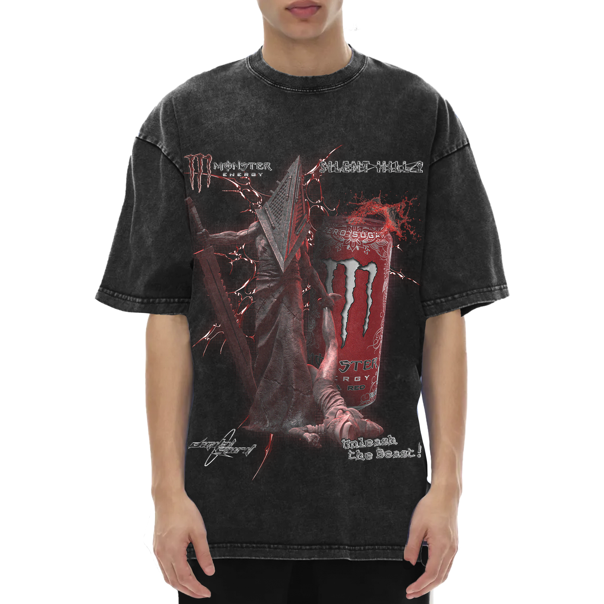 PYRAMID HEAD X RED MONSTER T-SHIRT