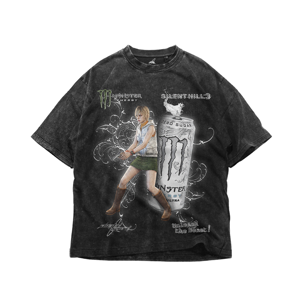 HEATHER x WHITE MONSTER T-SHIRT